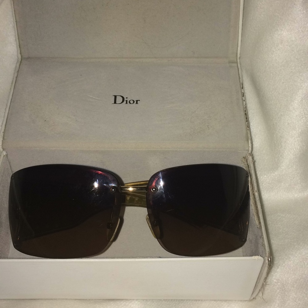 Gold Christian Dior sunglasses